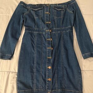 Fashion Nova Blue Denim Mini Dress